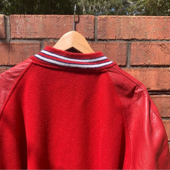 Butwin Varsity letterman Wool/leather Made In USA 3XL Red/white/blue “D” Jacket - Picture 5 of 6